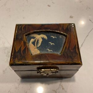 Vintage Lacquered Wooden Asian Box